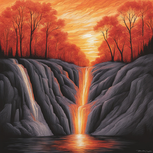 Forest Fire Fall Print
