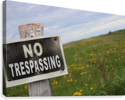 No trespassing Canvas Print