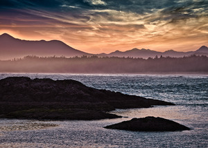 Sunset Glow at Wickaninnish Beach