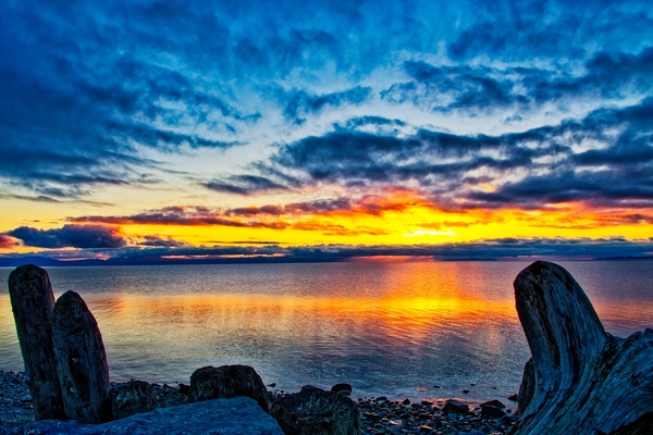 Sunrise At  Goose Spit Print