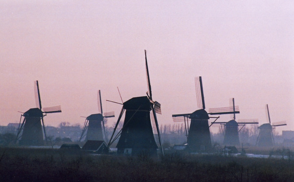 Kinderdijk in Morning Print