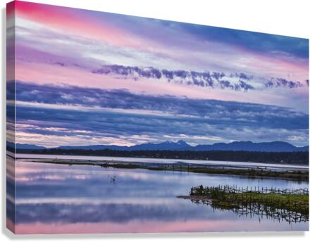 Sunrise Over Ancient Fish Traps Canvas Print