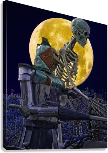 Attack By Moonlight  Canvas Print