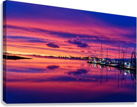 Sunrise At Comox Marina 2  Canvas Print