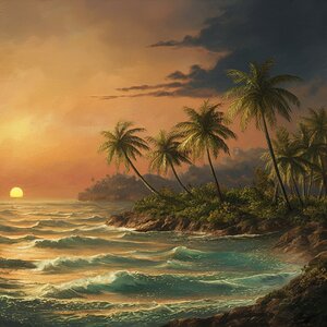 the sun with the sea