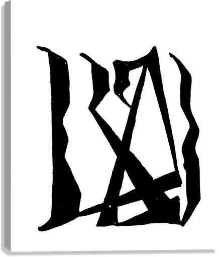 Monogram for AW Canvas Print