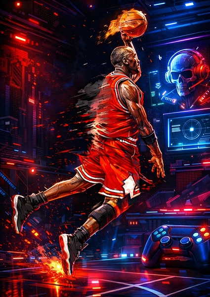 Basketball sport art by khalid