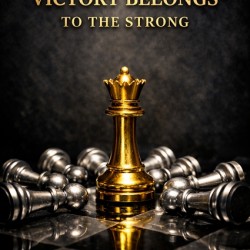 Golden Queen Chess Piece Victory