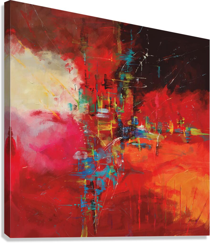Red Cascade Canvas Print