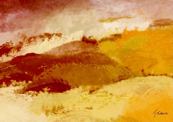 Paysage dore  Print