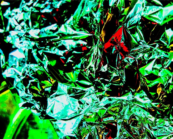 Metallique vert Print