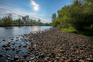 sunrise on the Boise River Idaho