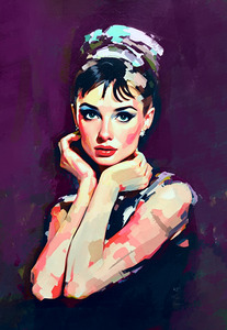 Audrey Hepburn Portrait Art Print