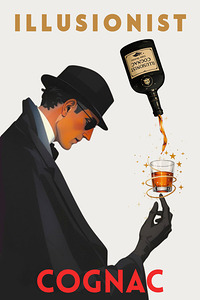 Illusionist Cognac Vintage Art Print