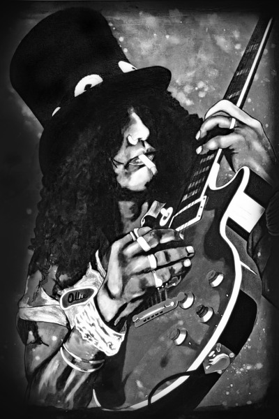 Slash in Black & White by Tricky Rabbit Art
