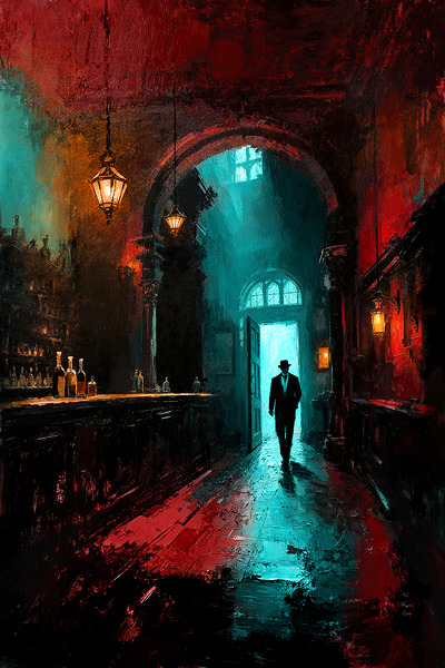Speakeasy 1920s Bar Art Print by Tricky Rabbit Art