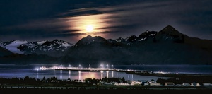 Moonlight over Homer Spit by Dave Veith