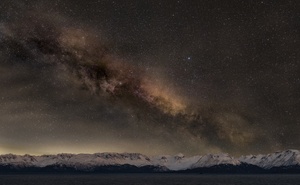 Milky Way over Grewingk Glacier by Dave Veith