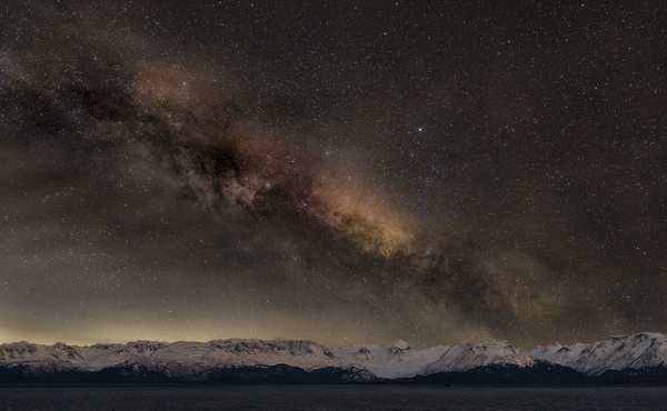 Milky Way over Grewingk Glacier Print
