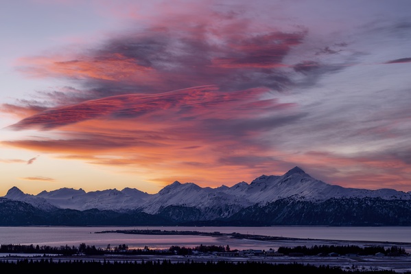 Red Kachemak Sky  Print