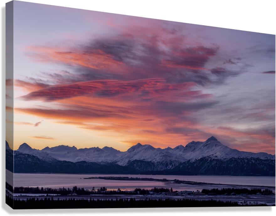 Red Kachemak Sky  Canvas Print