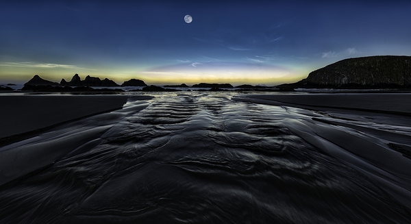 Seal Rock Beach Oregon at Blue Hour by Kathleen Reed