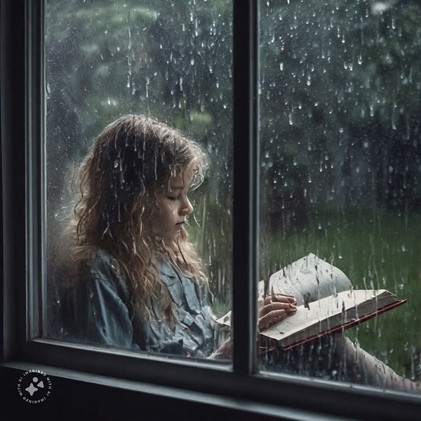Girl reading book AI by SgtPro