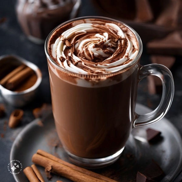 Hot chocolate with whipped cream AI by SgtPro