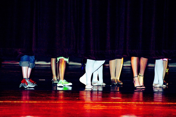 Dancers feet behind curtain  by SgtPro