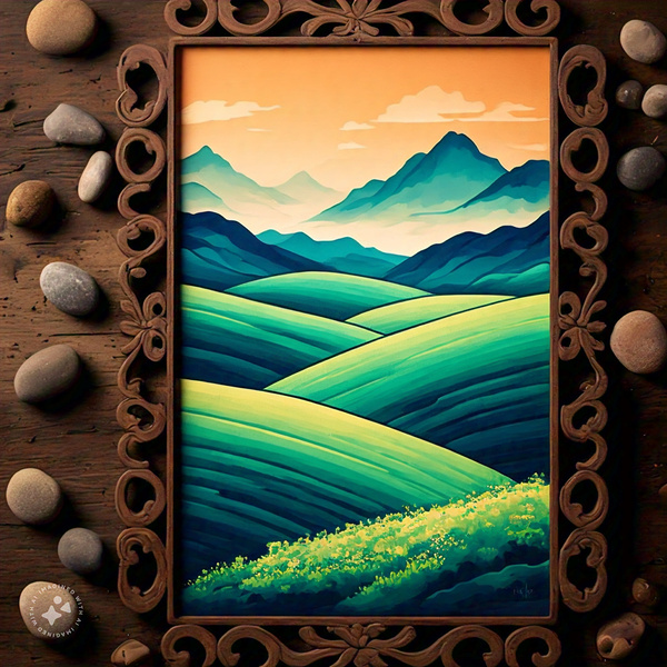 Ink brush landscape 3 by SgtPro