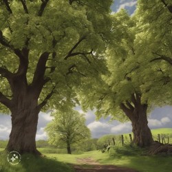 Lush green forest AI