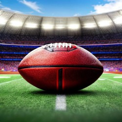 Football on field