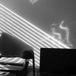 Sunlight on computer screen