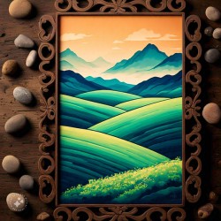 Ink brush landscape 3