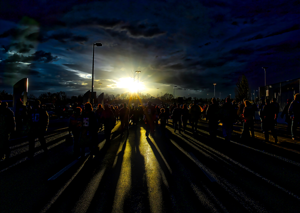 Fans Into The Sunset Print