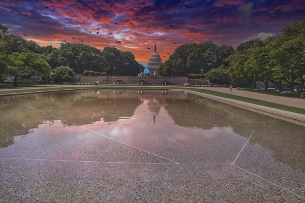 US Capitol Sunset Print