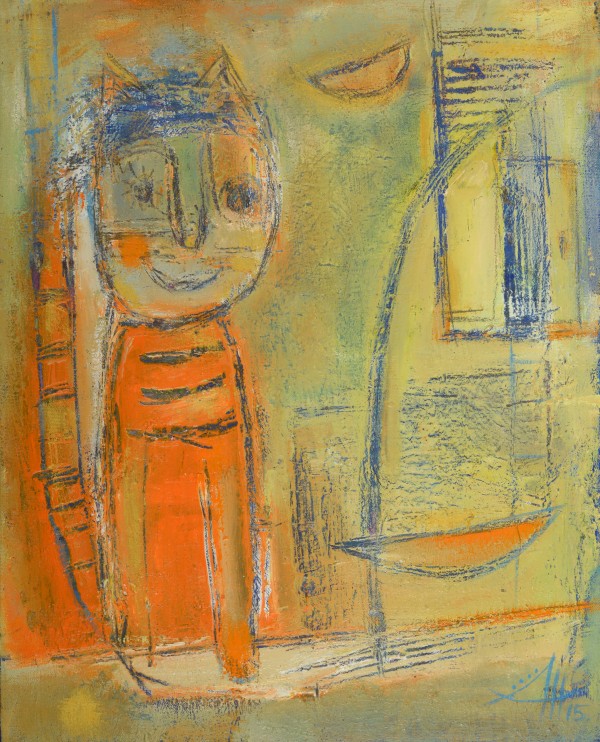 Yellow  Cat by Anya Romanenko