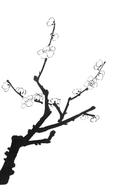 Little Plum Blossom Twig - no Cally by Birgit Moldenhauer