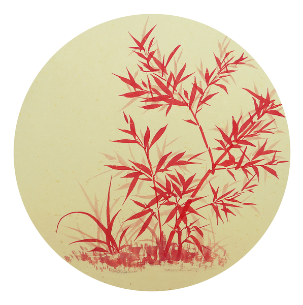 Red Bamboo - round - no Cally by Birgit Moldenhauer