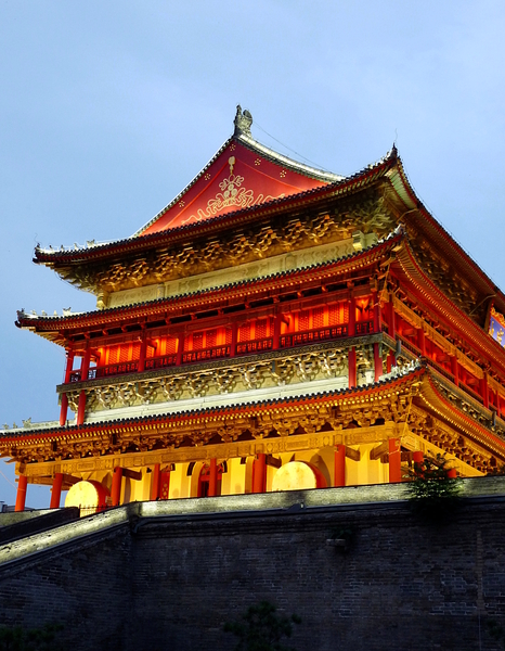 Drum Tower of XiAn by Birgit Moldenhauer