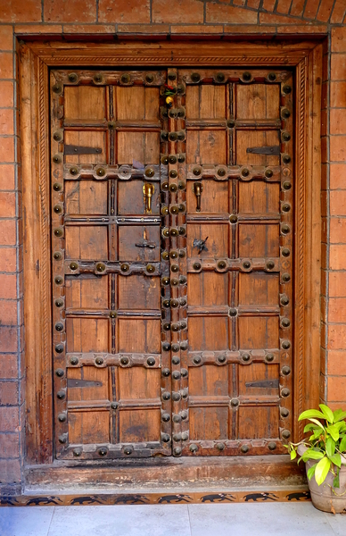 Indian Wooden Door by Birgit Moldenhauer