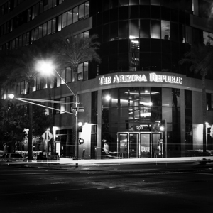 arizona republic building at night  square 315 Re