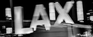 blurry LAX sign  panoramic 2173 Laix 13k
