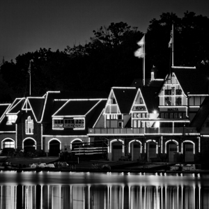 boathouse row at night malta row club  square 991