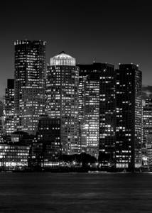 boston skyline exchange place building  vertical