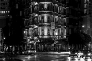 cafe zoetrope columbus drive kearny night  horizo