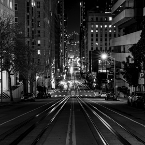 california street at night bay bridge  square 284