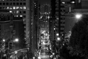california street bay bridge night  horizontal 27