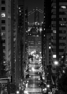 california street bay bridge night  vertical 2767