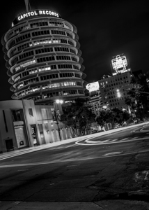 capitol records building at night  vertical 2590